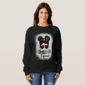 Weihnachtsmannschaft Xmas Baumlichter Leopard Unor Sweatshirt (Vorne ganz)