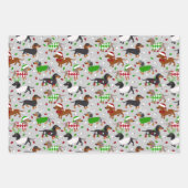 Weihnachtsmäntel Dackel Geschenkpapier Set (Vorderseite 3)
