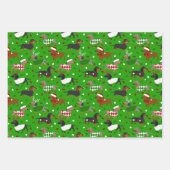 Weihnachtsmäntel Dackel Geschenkpapier Set (Vorderseite 2)