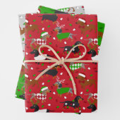 Weihnachtsmäntel Dackel Geschenkpapier Set (Beispiel)