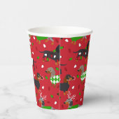 Weihnachtsmäntel Dackel Pappbecher (Rechts)