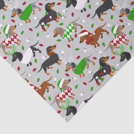 Weihnachtsmäntel Dackel Seidenpapier (Ausschnitt)