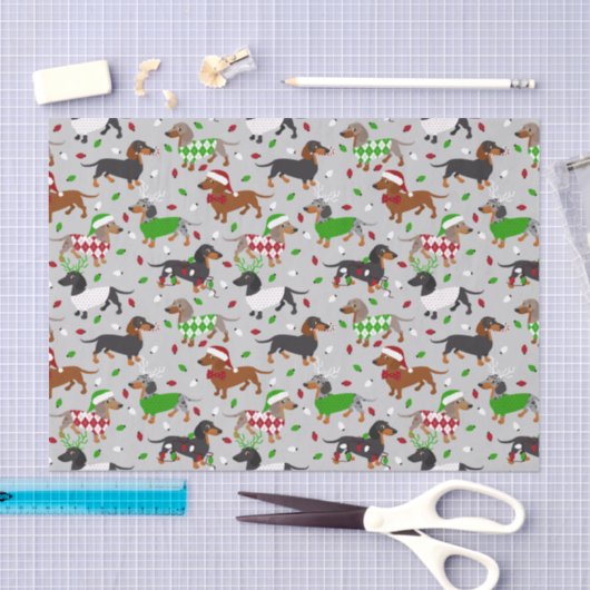 Weihnachtsmäntel Dackel Seidenpapier (Handwerk)