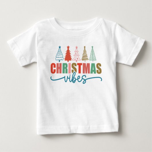 Weihnachtsmäntel - farbenfrohe Urlaubsmuster Baby T-shirt (Vorderseite)