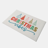 Weihnachtsmäntel - farbenfrohe Urlaubsmuster Fußmatte (Schrägansicht)