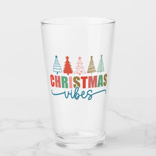Weihnachtsmäntel - farbenfrohe Urlaubsmuster Glas (Vorderseite)