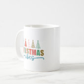 Weihnachtsmäntel - farbenfrohe Urlaubsmuster Kaffeetasse (Vorderseite Links)