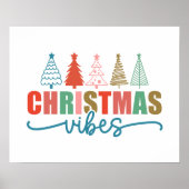 Weihnachtsmäntel - farbenfrohe Urlaubsmuster Poster (Vorne)