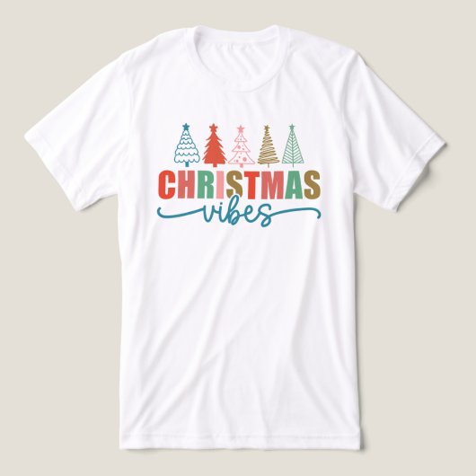 Weihnachtsmäntel - farbenfrohe Urlaubsmuster Tri-Blend Shirt (Design Vorderseite)
