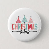 Weihnachtsmäntel - festes Baumdesign Button (Vorderseite)
