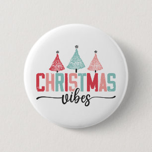 Weihnachtsmäntel - festes Baumdesign Button