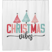 Weihnachtsmäntel - festes Baumdesign Duschvorhang (Vorderseite)