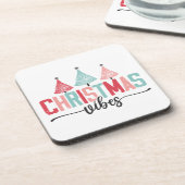 Weihnachtsmäntel - festes Baumdesign Getränkeuntersetzer (Linke Seite)