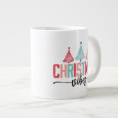 Weihnachtsmäntel - festes Baumdesign Jumbo-Tasse (Vorderseite Rechts)