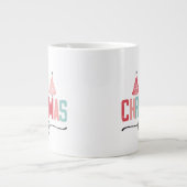 Weihnachtsmäntel - festes Baumdesign Jumbo-Tasse (Vorderseite)