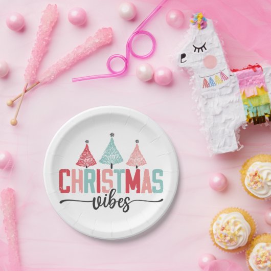 Weihnachtsmäntel - festes Baumdesign Pappteller (Party)