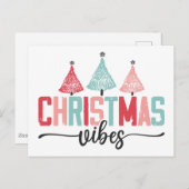 Weihnachtsmäntel - festes Baumdesign Postkarte (Vorne/Hinten)