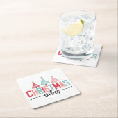 Weihnachtsmäntel - festes Baumdesign Rechteckiger Pappuntersetzer (Vor Ort)