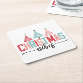 Weihnachtsmäntel - festes Baumdesign Rechteckiger Pappuntersetzer (angewinkelt)