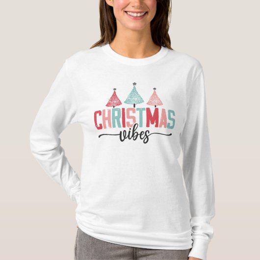 Weihnachtsmäntel - festes Baumdesign T-Shirt (Vorderseite)