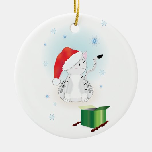 Weihnachtsmäntel Keramik Ornament (Vorne)