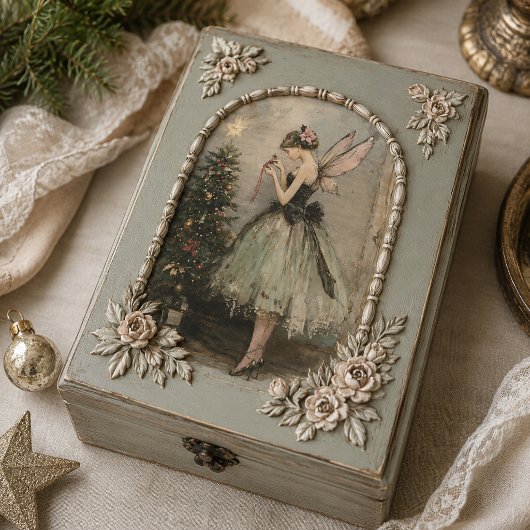 Weihnachtsmärchen Dekorieren Baum Decoupage Seidenpapier