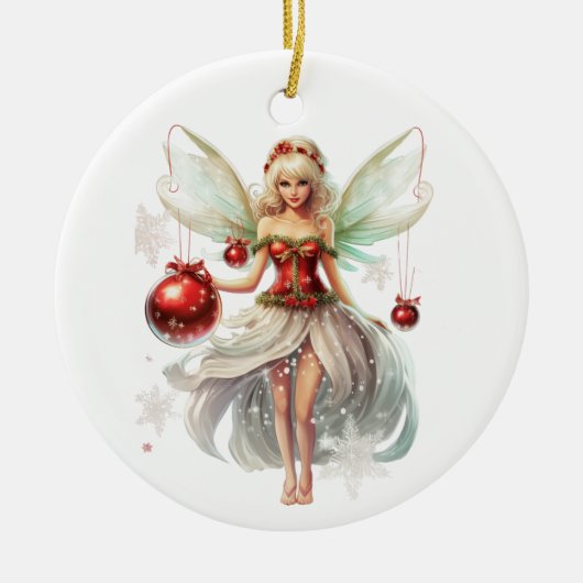 Weihnachtsmärchen Keramik Ornament (Vorne)