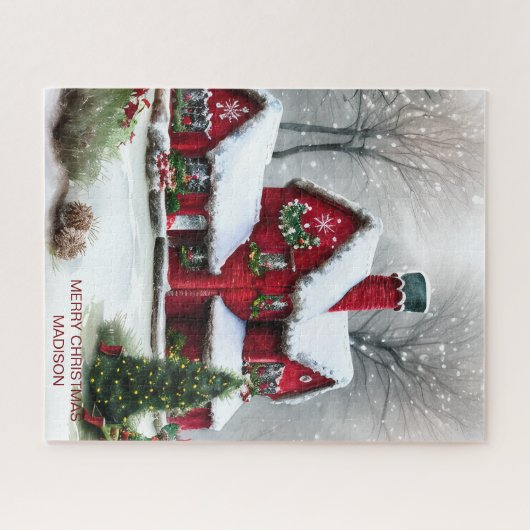 Weihnachtsmärchen Landschaft Puzzle (Horizontal)