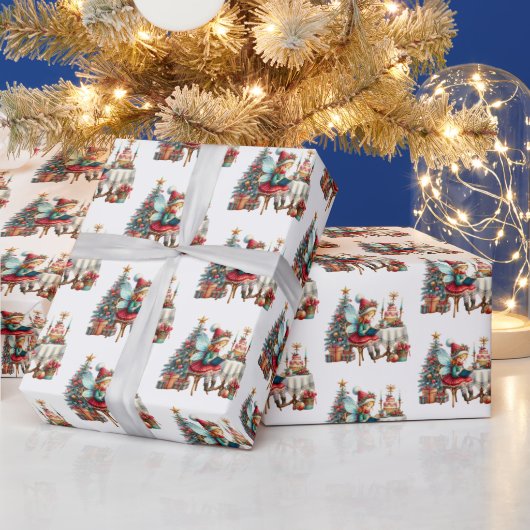 Weihnachtsmärchen mit festem Kachelgeflecht Geschenkpapier (Feiertage)