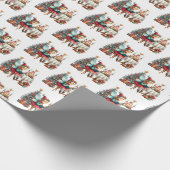 Weihnachtsmärchen mit festem Kachelgeflecht Geschenkpapier (Ecke)