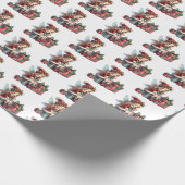 Weihnachtsmärchen mit gefliestem Muster Geschenkpapier (Ecke)