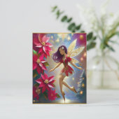 Weihnachtsmärchen - Straight Plum Hair Postkarte (Stehend Vorderseite)