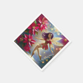 Weihnachtsmärchen - Straight Plum Hair Serviette (Ecke)