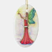 Weihnachtsmärchen und Sterne Keramikornament (Rechts)