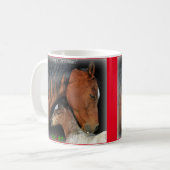 Weihnachtsmare und Fohlenkaffee-Tasse Kaffeetasse (Vorderseite Links)