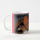 Weihnachtsmare und Fohlenkaffee-Tasse Kaffeetasse (Links)