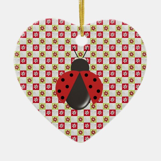 Weihnachtsmarienkäfer Keramikornament (Vorne)
