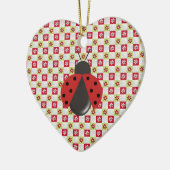Weihnachtsmarienkäfer Keramikornament (Links)