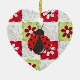 Weihnachtsmarienkäfer Keramikornament