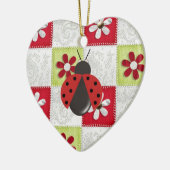 Weihnachtsmarienkäfer Keramikornament (Links)