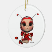 Weihnachtsmarienkäfer-Verzierung Keramik Ornament (Links)