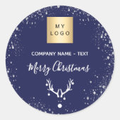 Weihnachtsmarinemodelle Runder Aufkleber (Vorderseite)