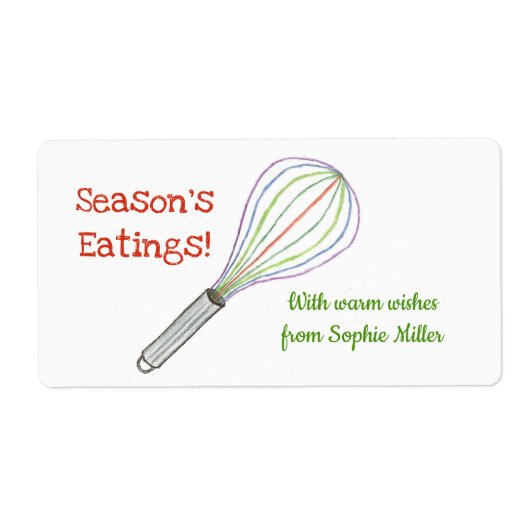 Weihnachtsmarke / Backlabel (Vorne)