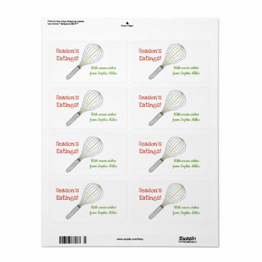 Weihnachtsmarke / Backlabel (Vorne)