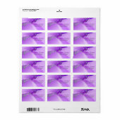 Weihnachtsmarke lila & weiß Swirt Adressaufkleber (Vorne)