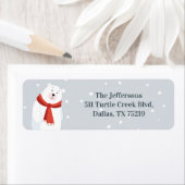 Weihnachtsmarke Niedlicher Polar Bär (Insitu)