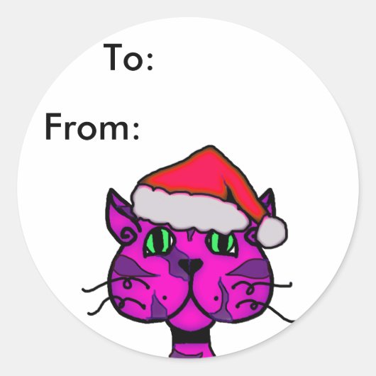 Weihnachtsmarke Runder Aufkleber (Vorderseite)