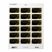 Weihnachtsmarke Snowflake Adressaufkleber (Vorne)