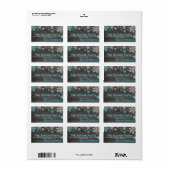 Weihnachtsmarke Snowflake Adressaufkleber (Vorne)