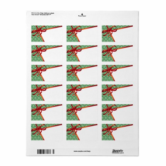 Weihnachtsmarken Adressaufkleber (Vorne)